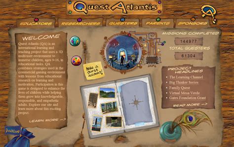  Quest Atlantis! Un jeu vidéo éducatif qui transforme l'apprentissage en une aventure passionnante